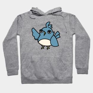 cute blue jay cartoon drawing design Hoodie